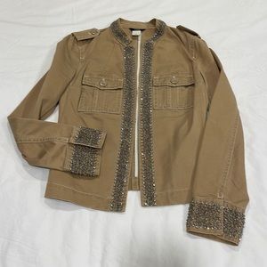 JCrew cotton embellished jacket